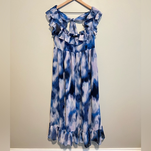 NWT Banana Republic Deep Water Empire Waist Maxi Dress Sz Medium - Picture 4 of 13